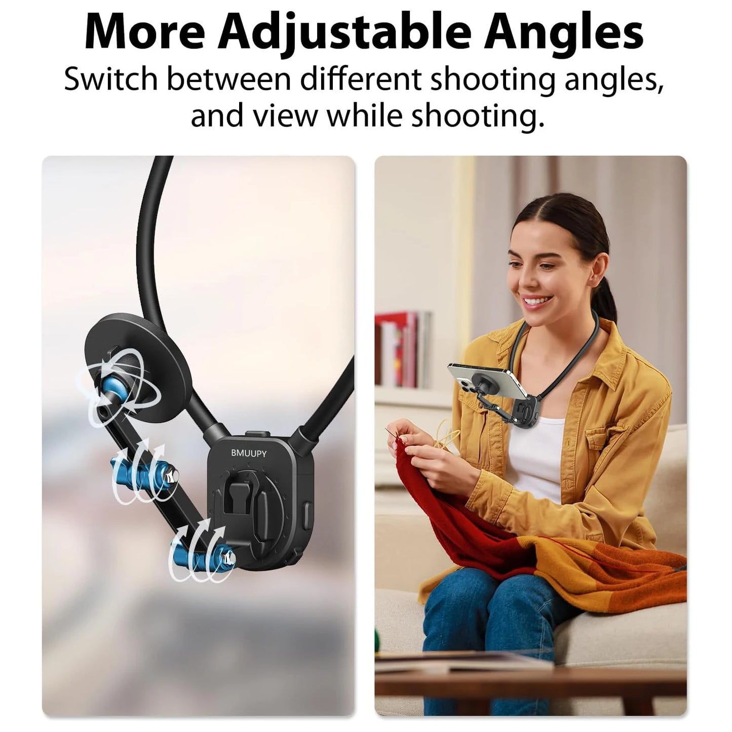 Magnetic Neck Phone Mount — Hands-Free POV Recording